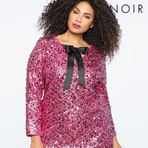 Eloquii NOIR Jolie Dress in Fuschia - NWT!